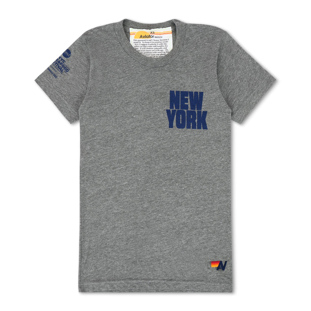 Classic NEW YORK WINE & FOOD 2025 CREW TEE SHIRT - HEATHER