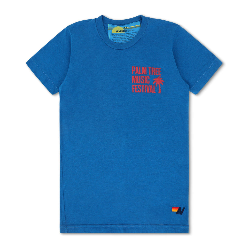 Classic PALM TREE FEST NAPA 2025 CREW TEE SHIRT - ADVENTURE BLUE