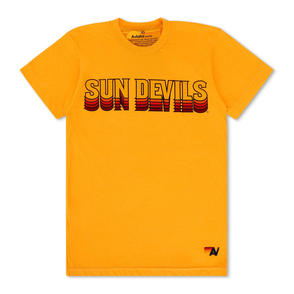 Classic ASU SUN DEVILS CREW TEE SHIRT - GOLD
