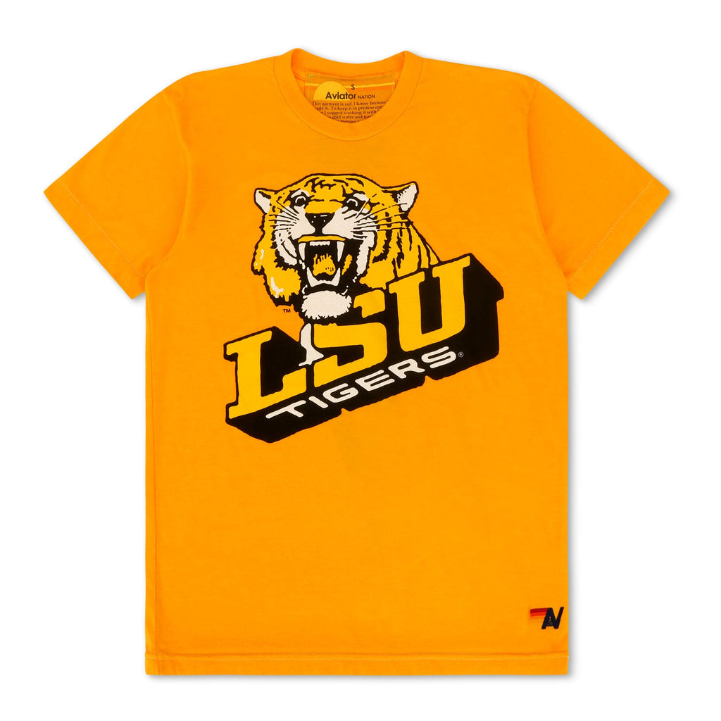Classic LSU BOLT CREW TEE SHIRT - GOLD
