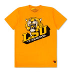 Classic LSU BOLT CREW TEE SHIRT - GOLD