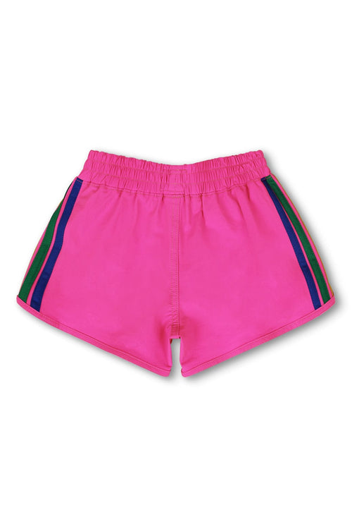 Classic 5 STRIPE KIDS FLEX JOGGER SHORT - NEON PINK