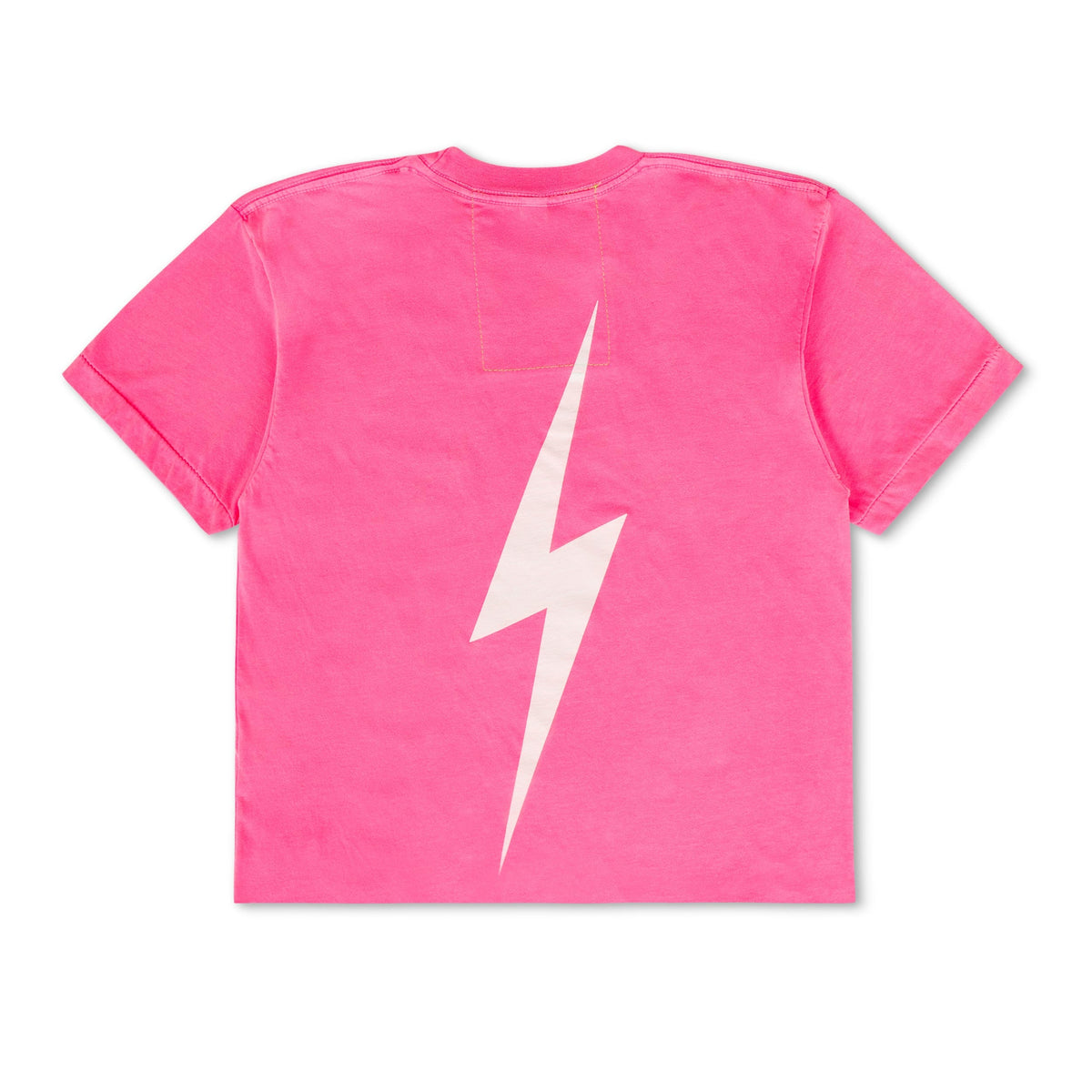 Classic UNIVERSITY OF ALABAMA BOLT SCRIPT BOYFRIEND TEE - NEON PINK