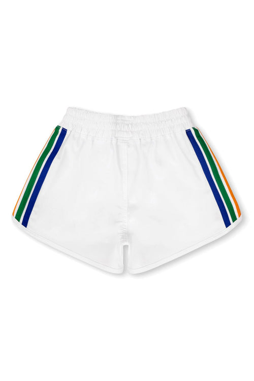 Classic 5 STRIPE KIDS FLEX JOGGER SHORT - WHITE