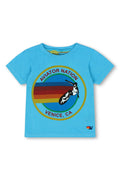 Classic KIDS AVIATOR NATION VENICE TEE - NEON BLUE