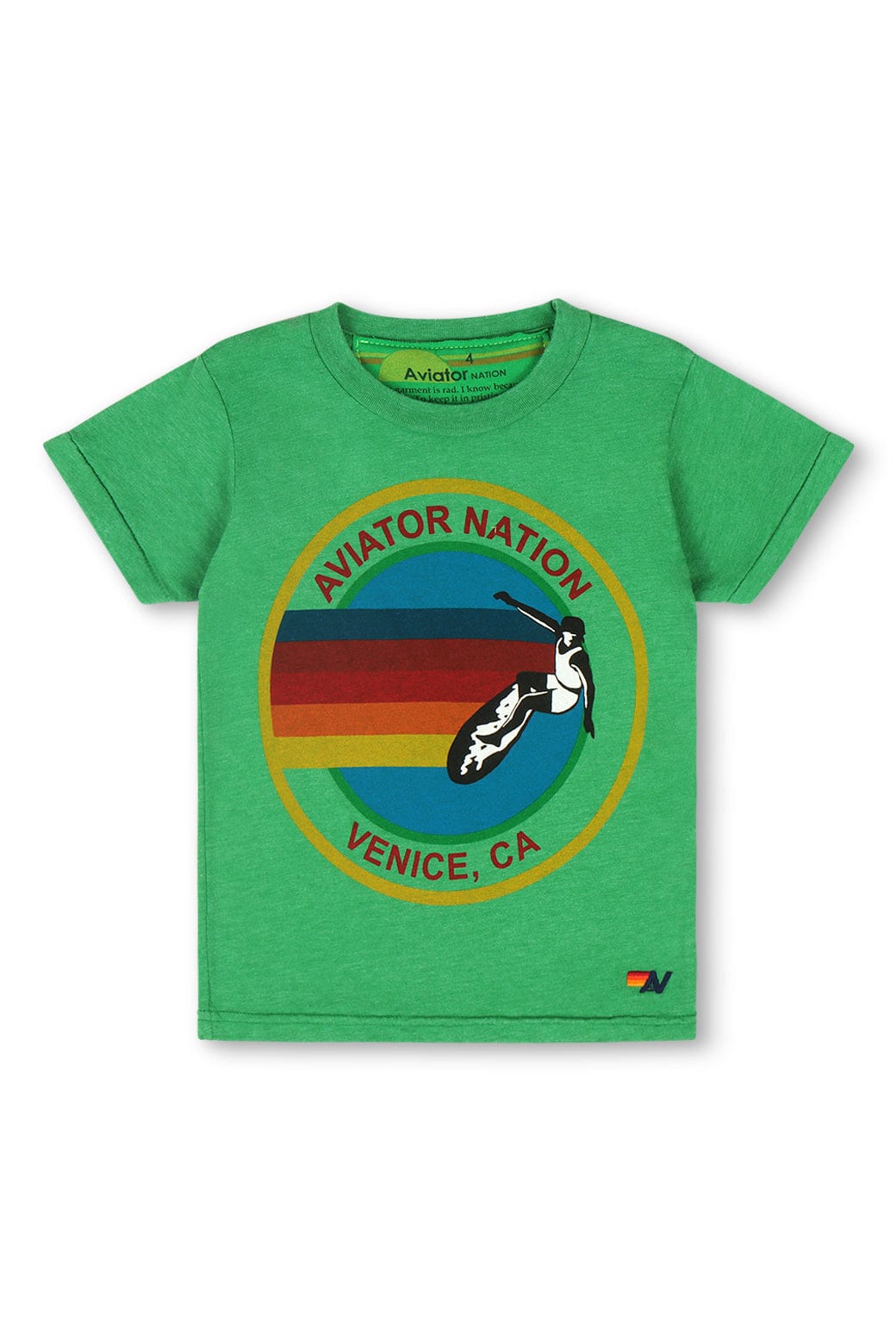 Classic KIDS AVIATOR NATION TEE - KELLY GREEN