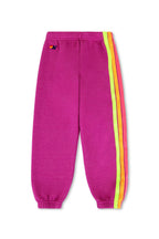Classic KIDS 5 STRIPE SWEATPANTS - MAGENTA YELLOW BLUE