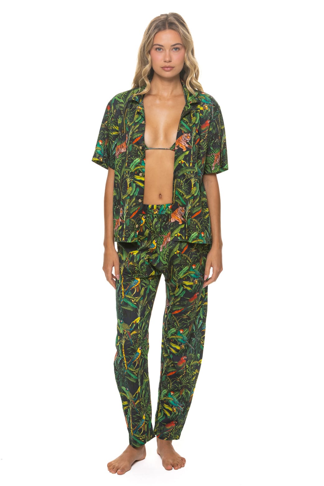 Classic UNISEX COTTON LUXE POPLIN RELAXED PANT - VINTAGE BLACK JUNGLE