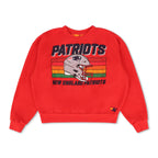 Classic NEW ENGLAND PATRIOTS HELMET RELAXED CREW SWEATSHIRT - FLASH RED