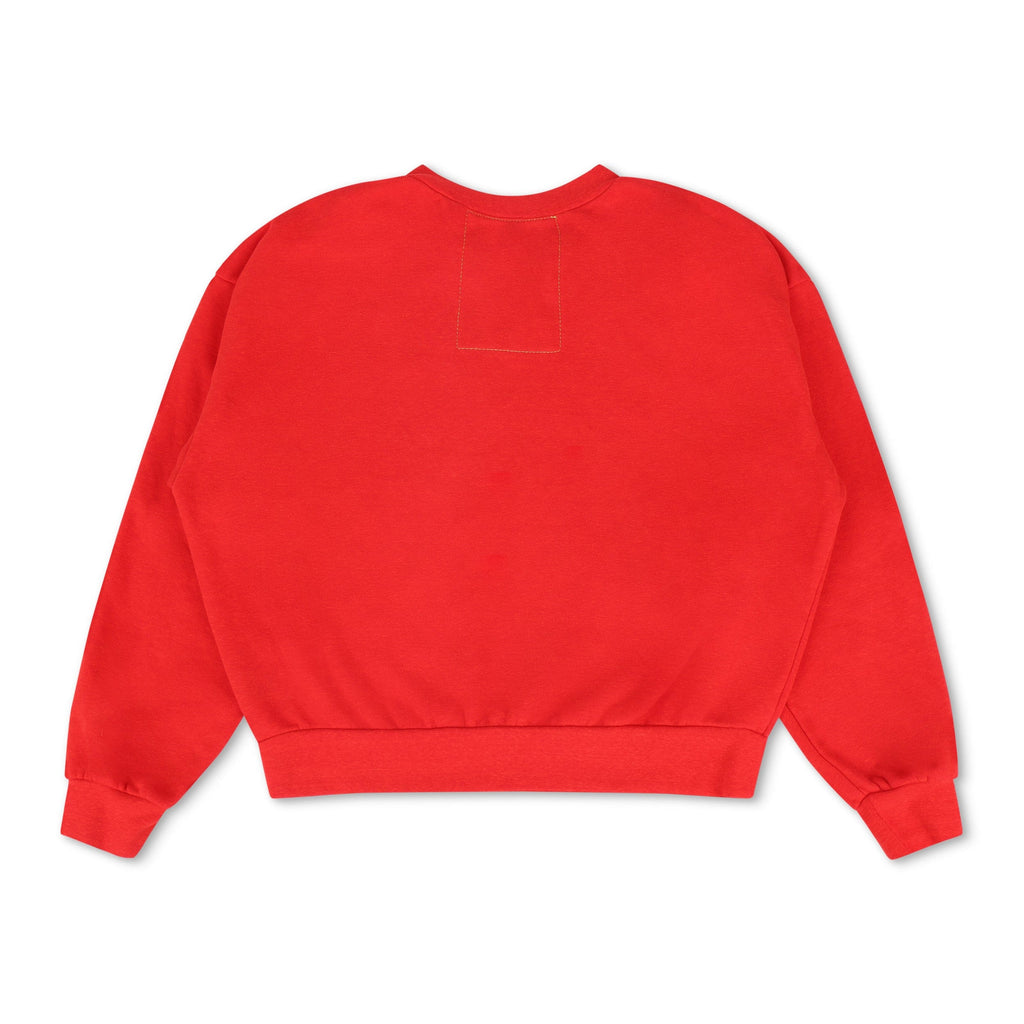 Classic NEW ENGLAND PATRIOTS HELMET RELAXED CREW SWEATSHIRT - FLASH RED