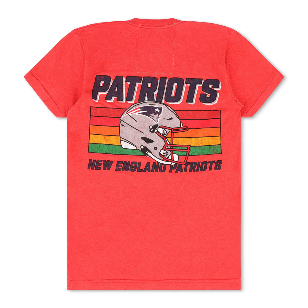 Classic NEW ENGLAND PATRIOTS HELMET CREW TEE SHIRT - FLASH RED
