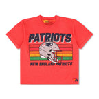 Classic NEW ENGLAND PATRIOTS HELMET BOYFRIEND TEE - FLASH RED