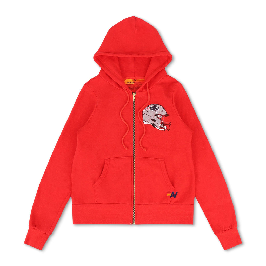 Classic NEW ENGLAND PATRIOTS HELMET ZIP HOODIE - FLASH RED