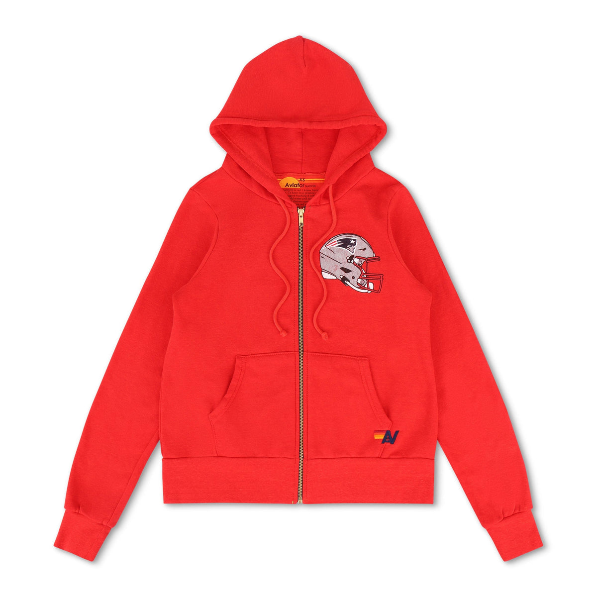 Classic NEW ENGLAND PATRIOTS HELMET ZIP HOODIE - FLASH RED