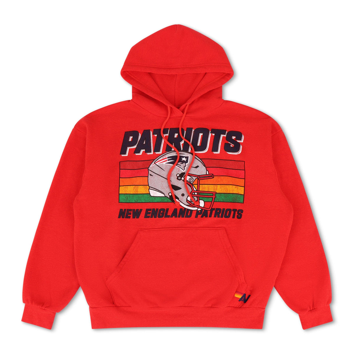 Classic NEW ENGLAND PATRIOTS HELMET RELAXED PULLOVER HOODIE - FLASH RED