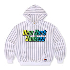 Classic NEW YORK YANKEES PINSTRIPE 2026 RELAXED PULLOVER HOODIE - WHITE NAVY
