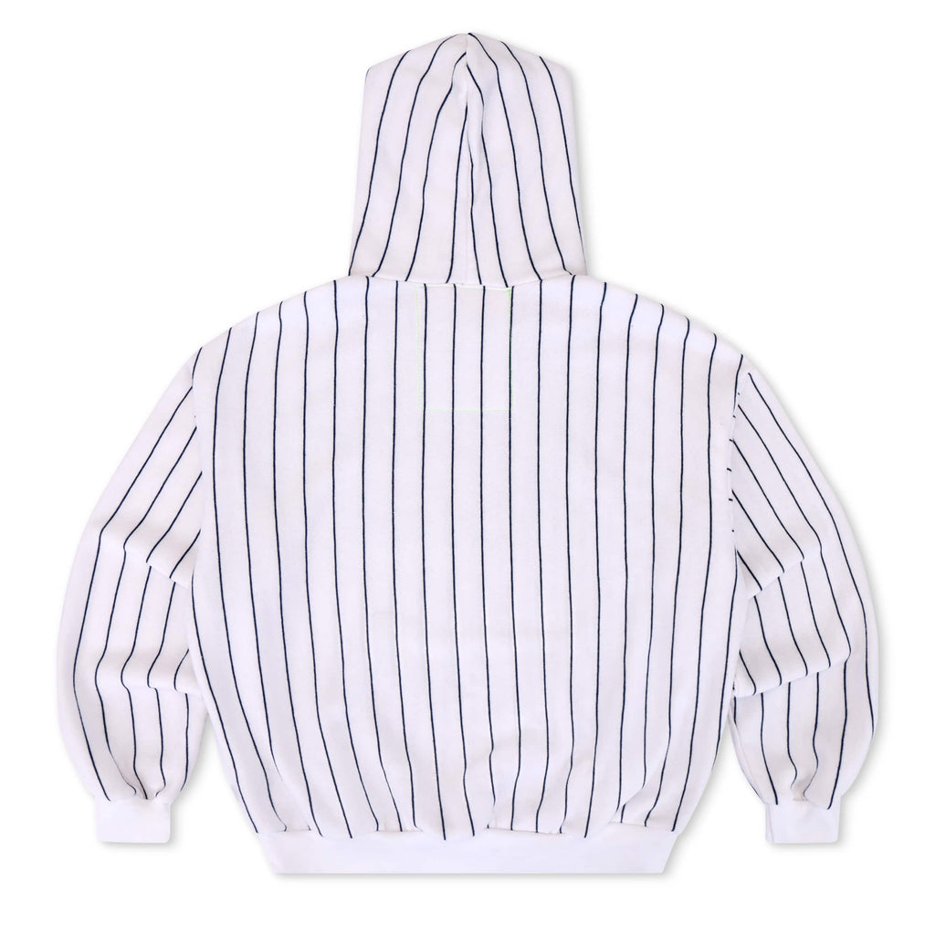 Classic NEW YORK YANKEES PINSTRIPE 2026 RELAXED PULLOVER HOODIE - WHITE NAVY