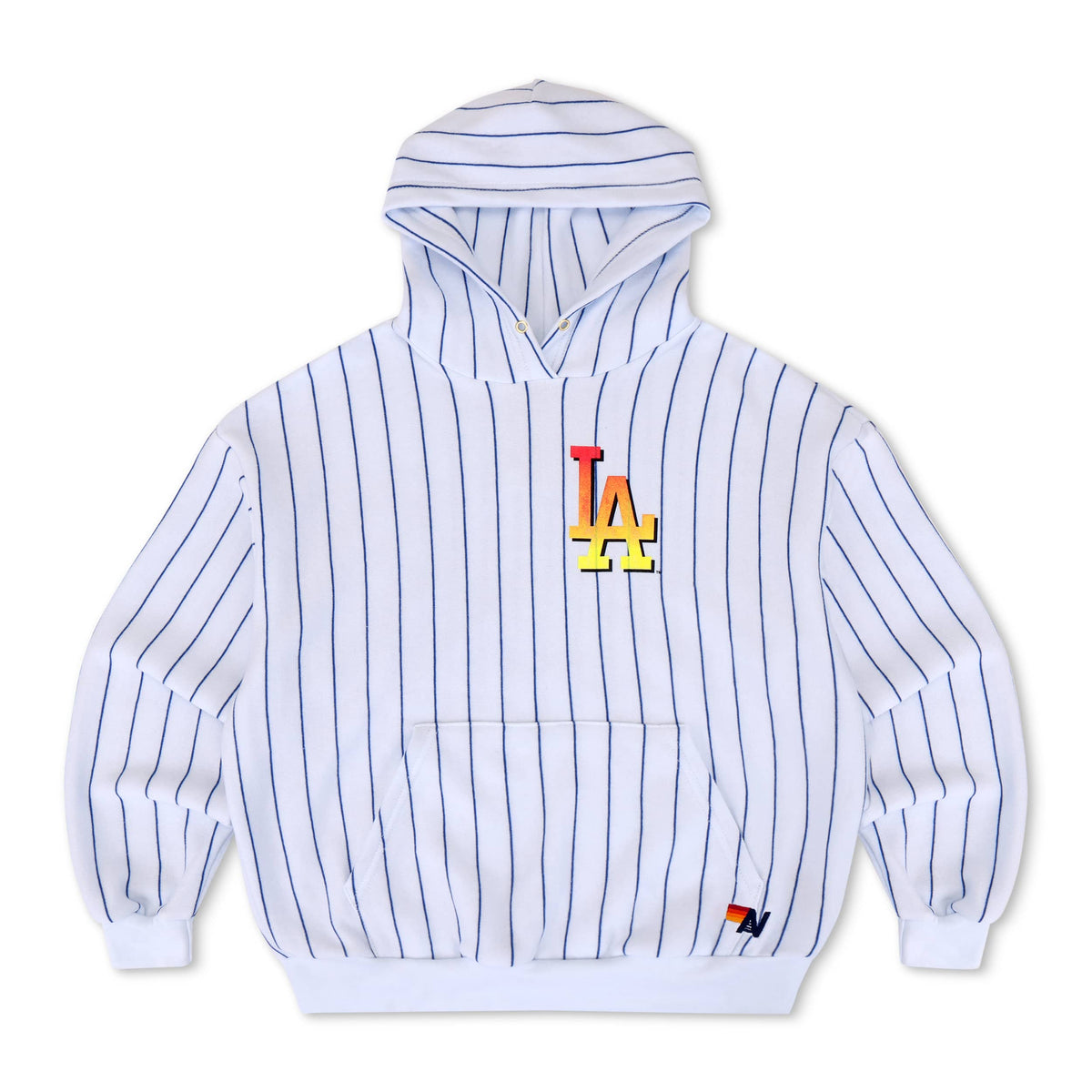 Classic LOS ANGELES DODGERS PINSTRIPE 2026 RELAXED PULLOVER HOODIE - WHITE BLUE