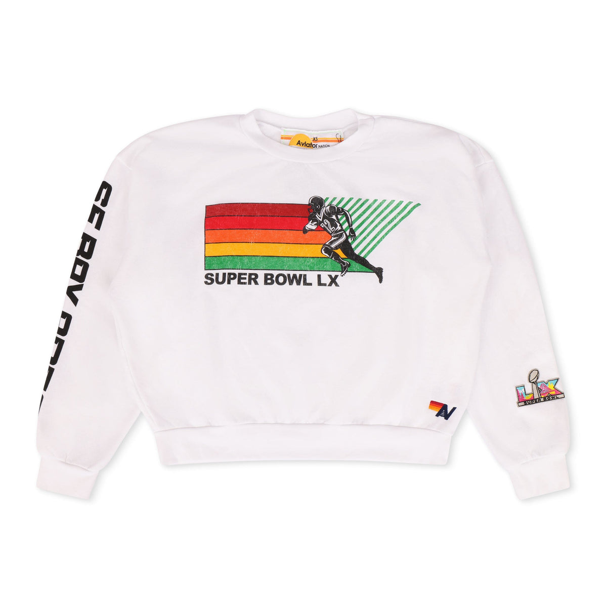 Classic SUPER BOWL 2026 RELAXED CREW SWEATSHIRT - WHITE