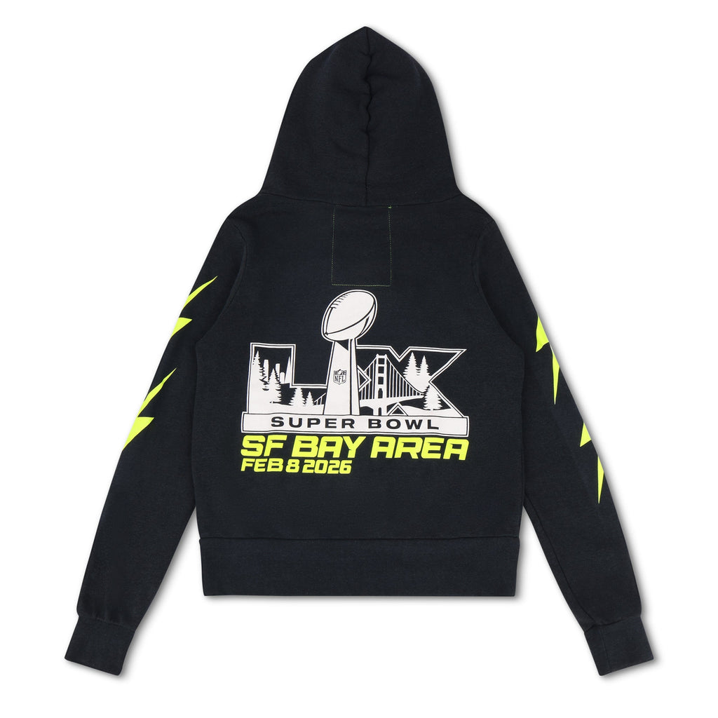 Classic SUPER BOWL 2026 BOLT ZIP HOODIE - CHARCOAL