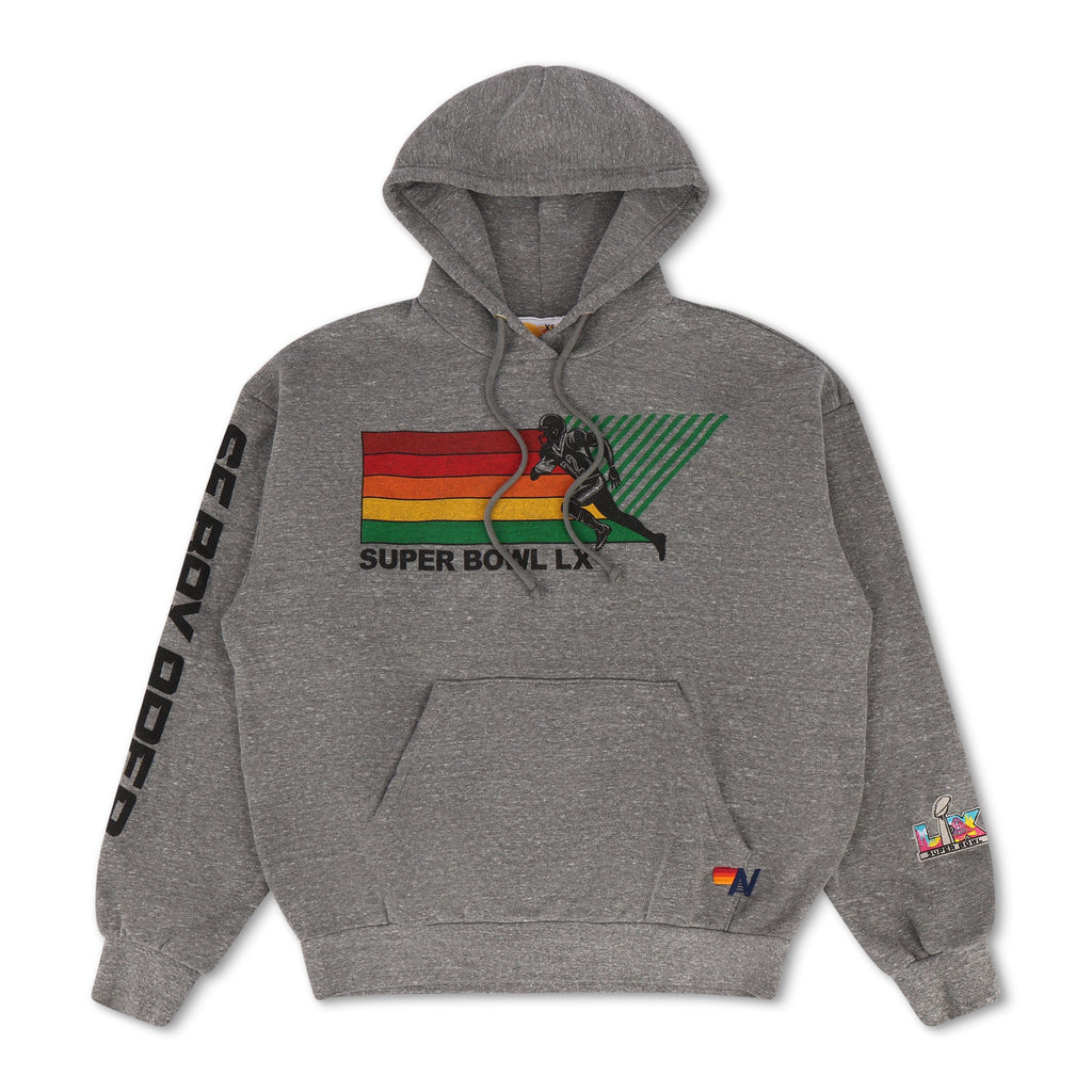 Classic SUPER BOWL 2026 RELAXED PULLOVER HOODIE - HEATHER GREY