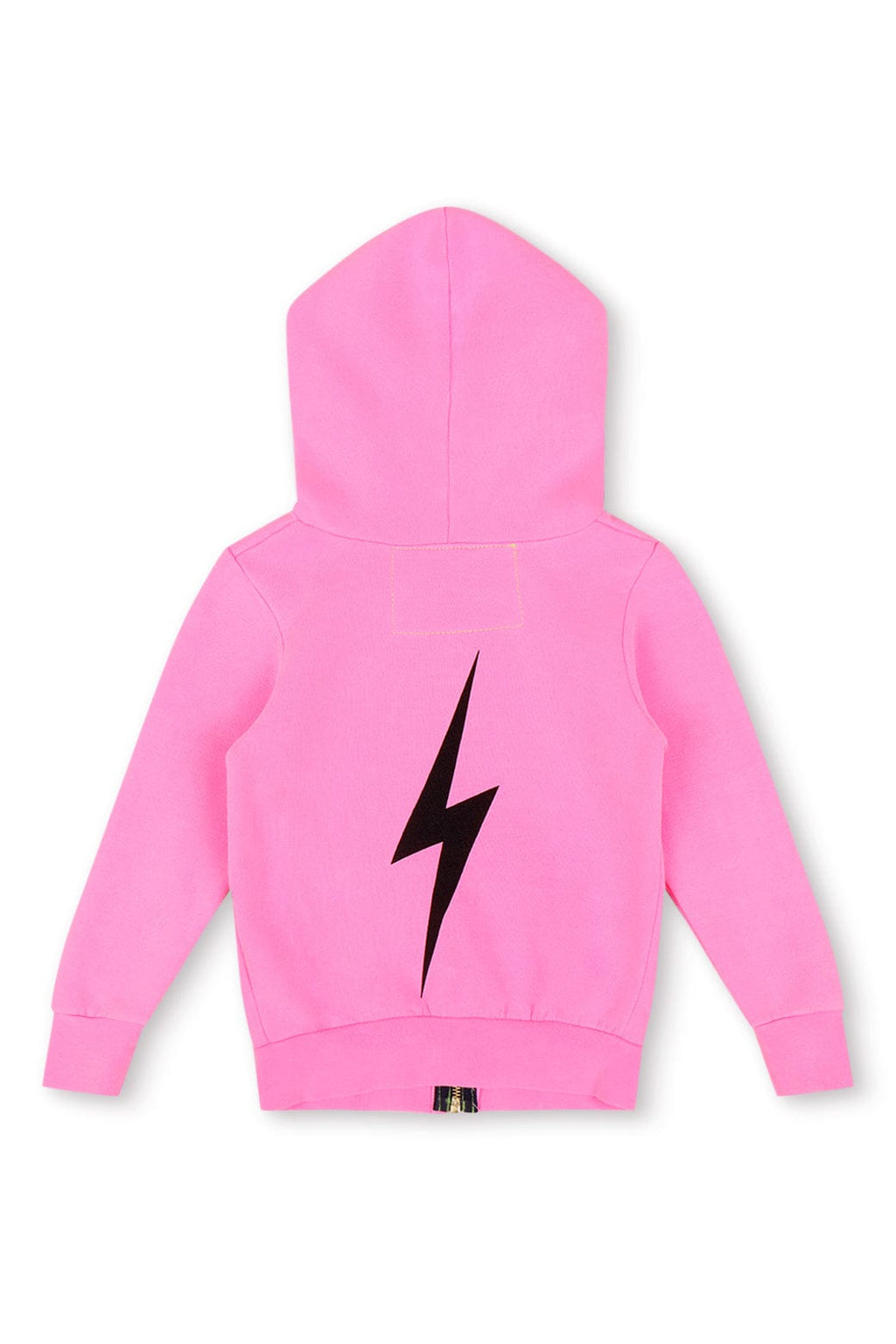 Classic KIDS BOLT PRINT ZIP HOODIE - NEON PINK