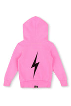 Classic KIDS BOLT PRINT ZIP HOODIE - NEON PINK