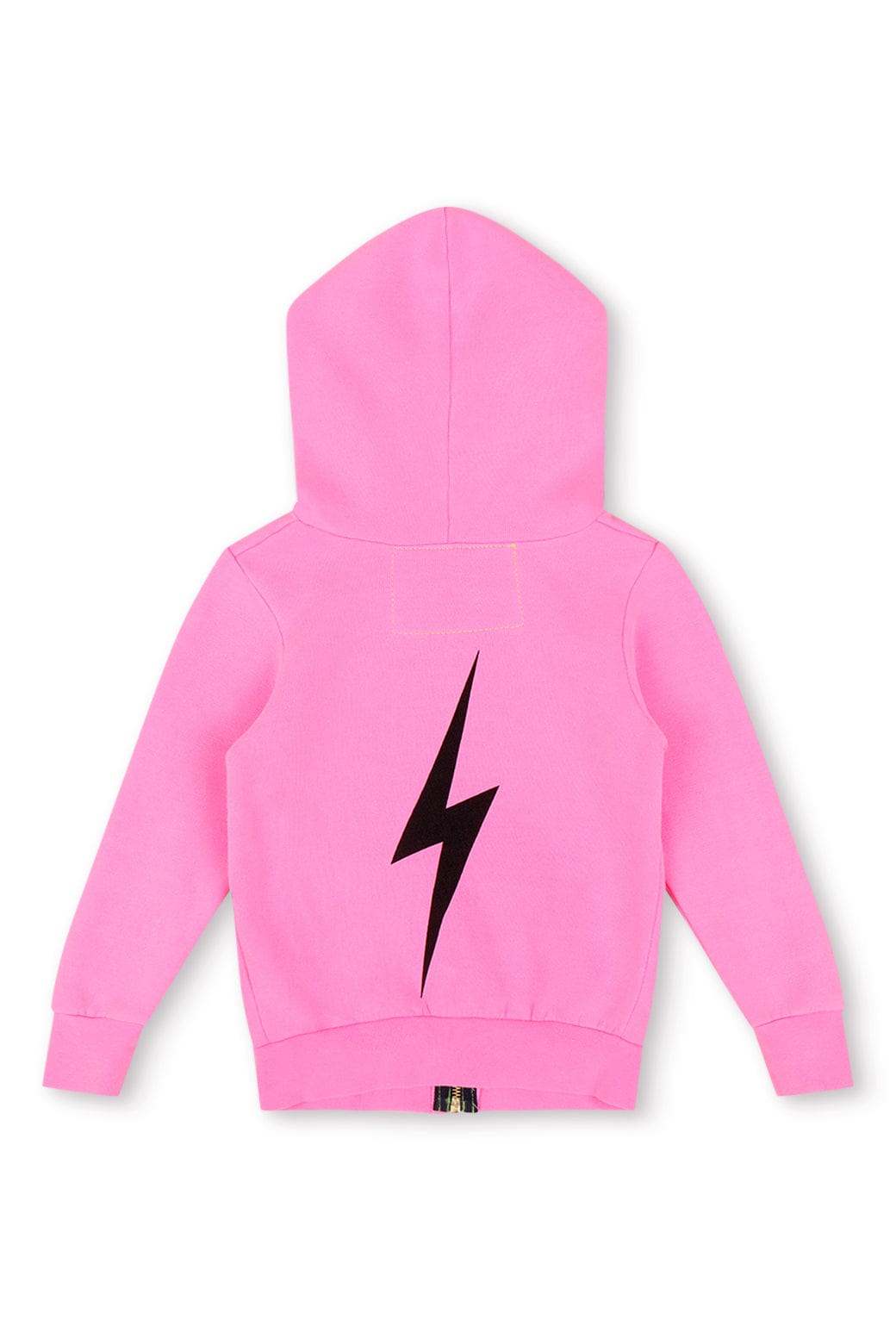 Classic KIDS BOLT PRINT ZIP HOODIE - NEON PINK