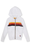 Classic KIDS 5 STRIPE HOODIE - WHITE