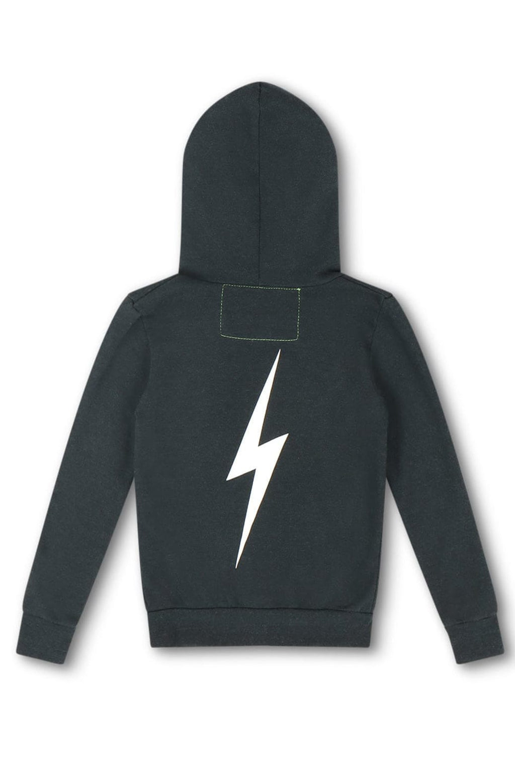 Classic KIDS BOLT PRINT ZIP HOODIE - CHARCOAL WHITE