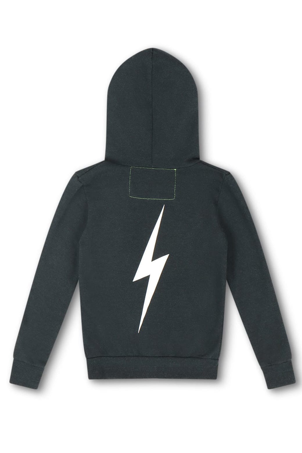 Classic KIDS BOLT PRINT ZIP HOODIE - CHARCOAL WHITE