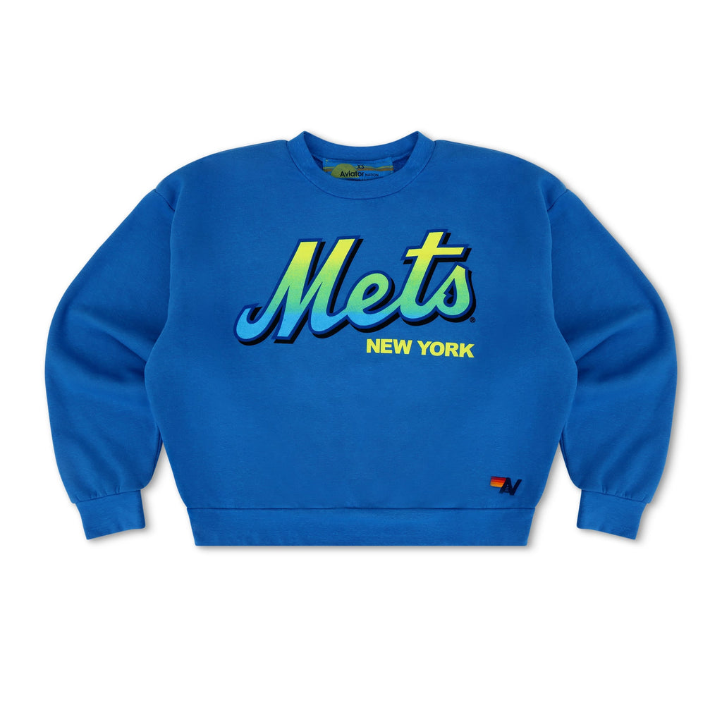 Classic NY METS 2026 RELAXED CREW SWEATSHIRT - OCEAN