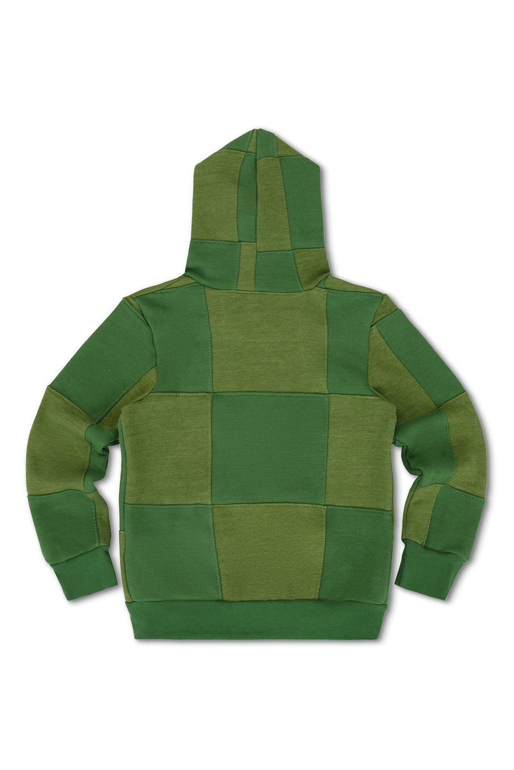 Classic KIDS CHECK QUILTED ZIP HOODIE - JUNGLE GREEN PALM