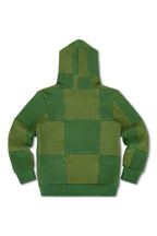 Classic KIDS CHECK QUILTED ZIP HOODIE - JUNGLE GREEN PALM