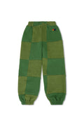 Classic KIDS CHECK QUILTED SWEATPANTS - JUNGLE GREEN PALM