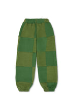 Classic KIDS CHECK QUILTED SWEATPANTS - JUNGLE GREEN PALM