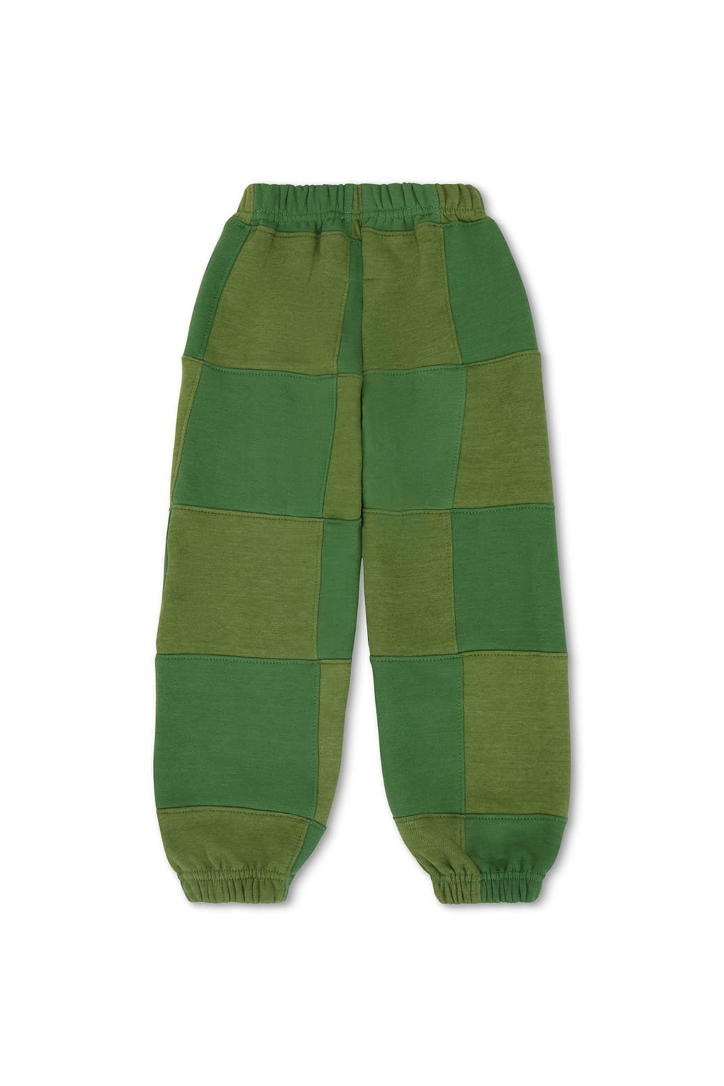 Classic KIDS CHECK QUILTED SWEATPANTS - JUNGLE GREEN PALM