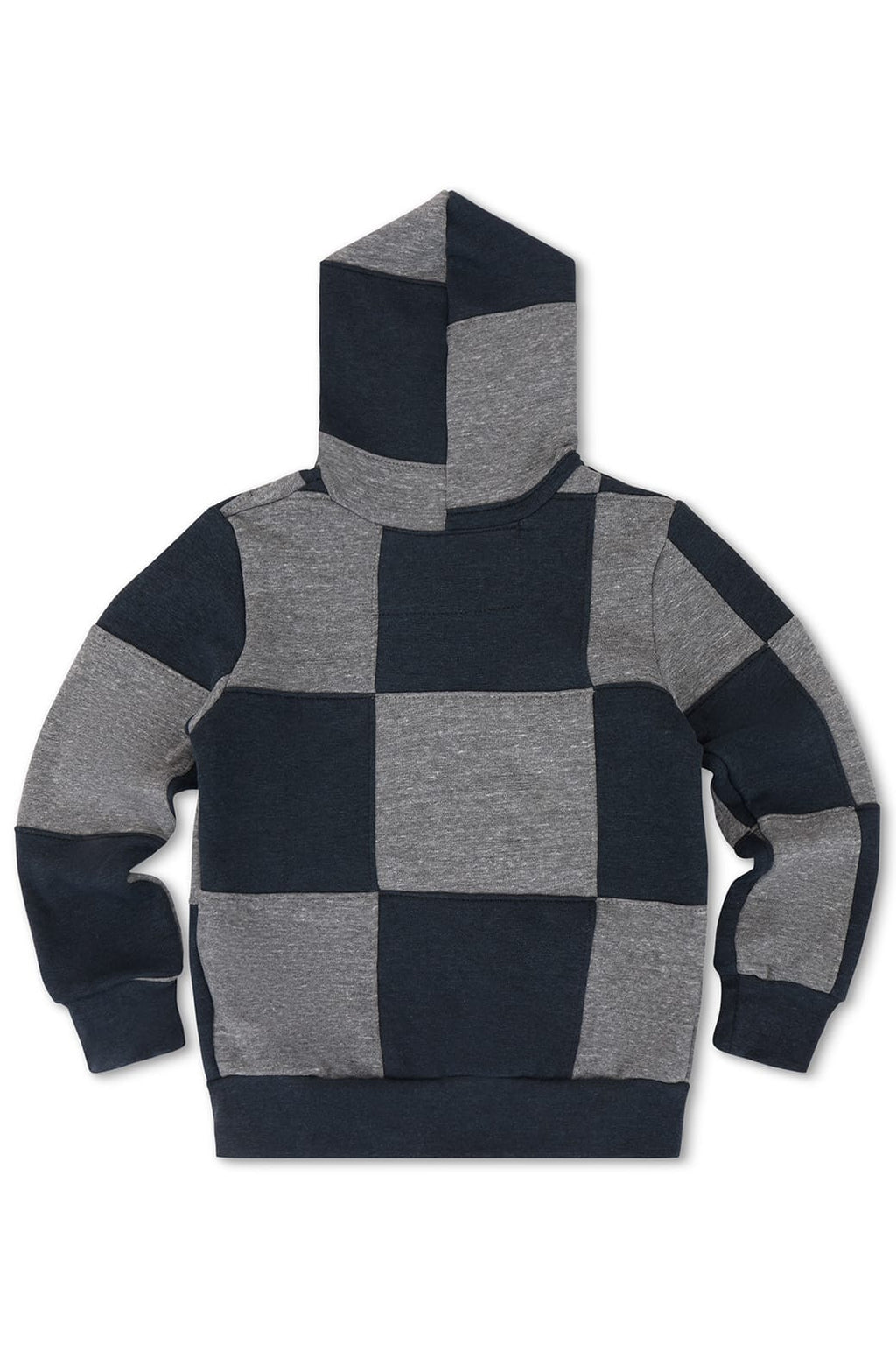 Classic KIDS CHECK QUILTED ZIP HOODIE - HEATHER GREYCHARCOAL
