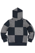 Classic KIDS CHECK QUILTED ZIP HOODIE - HEATHER GREYCHARCOAL