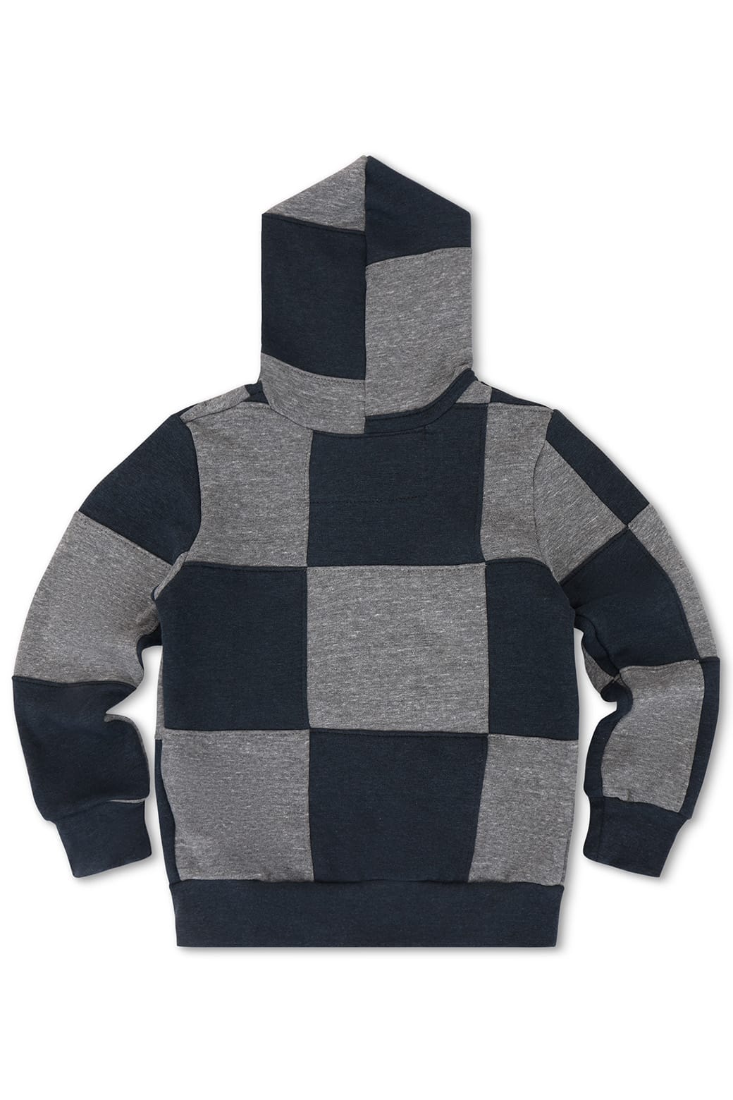 Classic KIDS CHECK QUILTED ZIP HOODIE - HEATHER GREYCHARCOAL