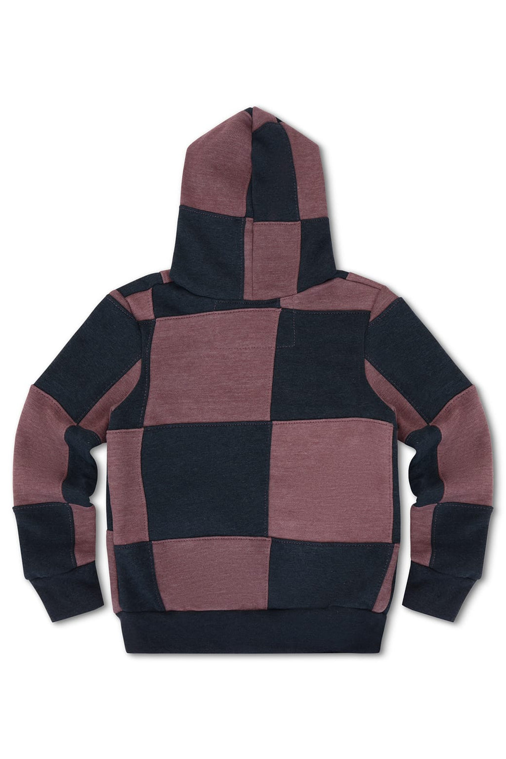 Classic KIDS CHECK QUILTED ZIP HOODIE - CHARCOAL MOCHA