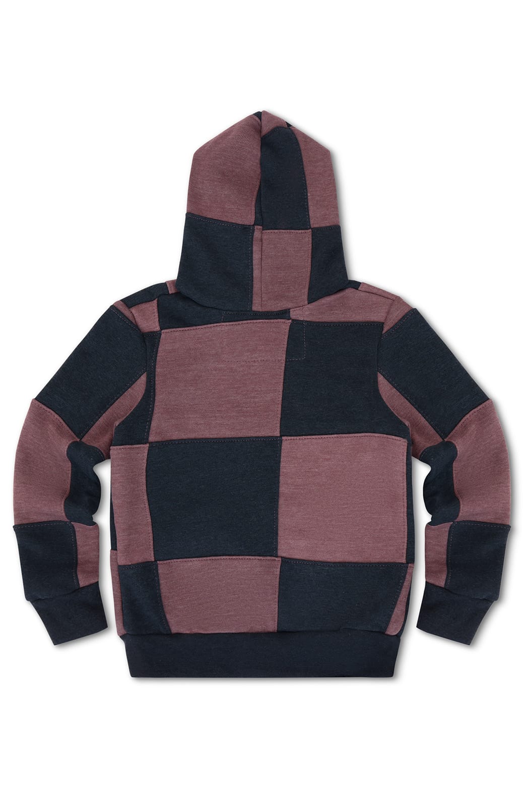 Classic KIDS CHECK QUILTED ZIP HOODIE - CHARCOAL MOCHA