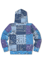 Classic KIDS BANDANA QUILTED ZIP HOODIE - BLUE