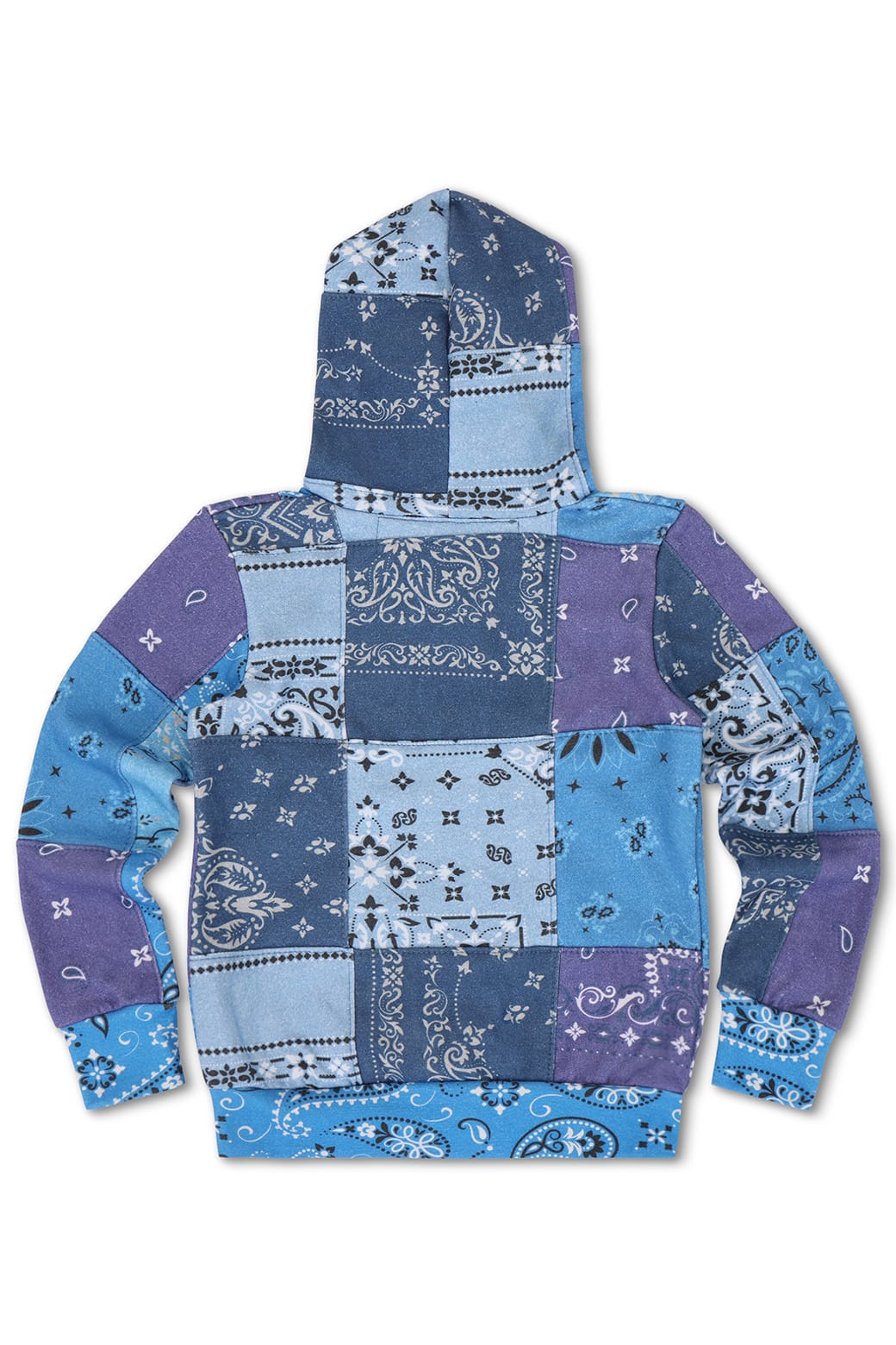 Classic KIDS BANDANA QUILTED ZIP HOODIE - BLUE
