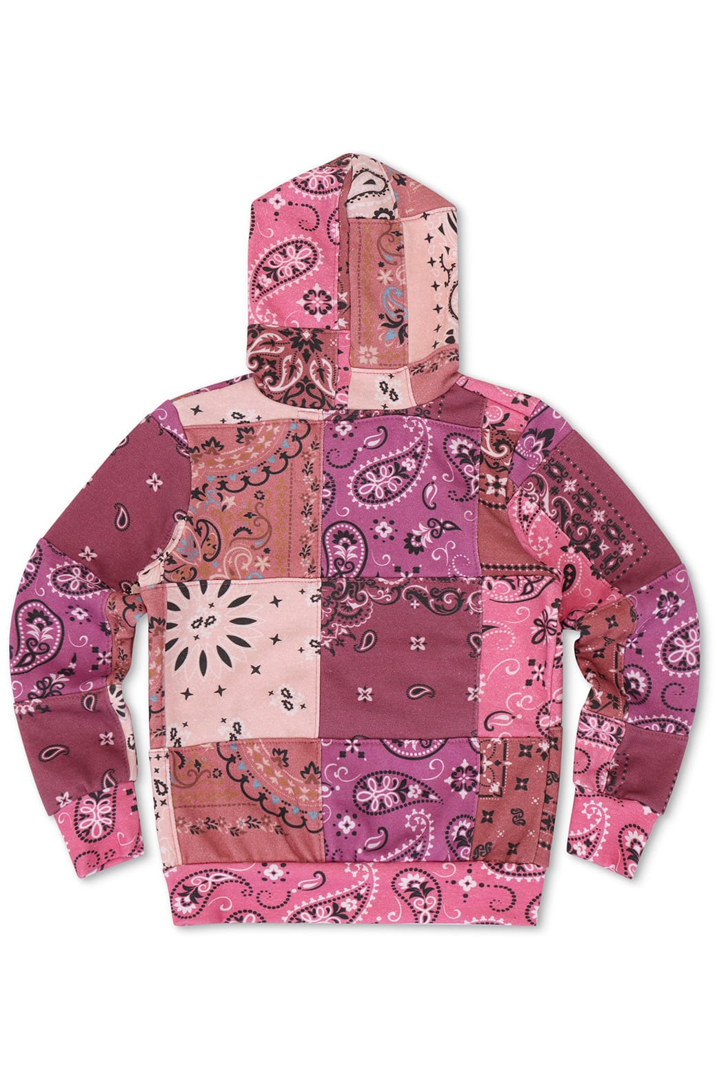 Classic KIDS BANDANA QUILTED ZIP HOODIE - PINK