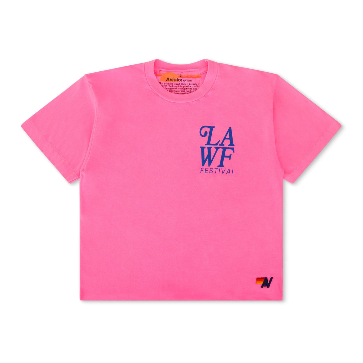 Classic LOS ANGELES WINE & FOOD 2025 BOYFRIEND TEE - NEON PINK