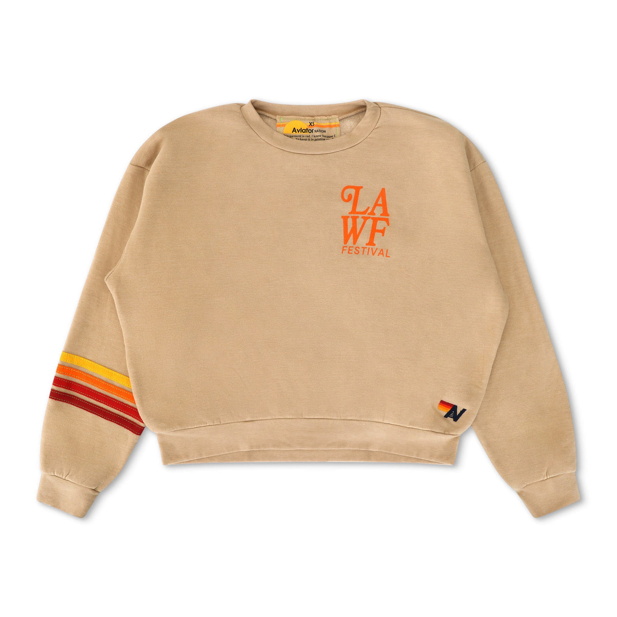 Classic LOS ANGELES WINE & FOOD 2025 CREW SWEATSHIRT RELAXED - SAND