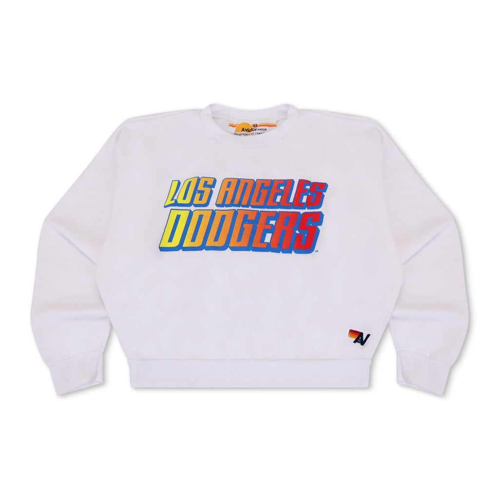 Classic LOS ANGELES DODGERS 2026 RELAXED CREW SWEATSHIRT - WHITE