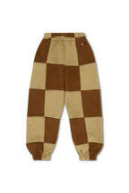 Classic KIDS CHECK QUILTED SWEATPANTS - TAN CINNAMON