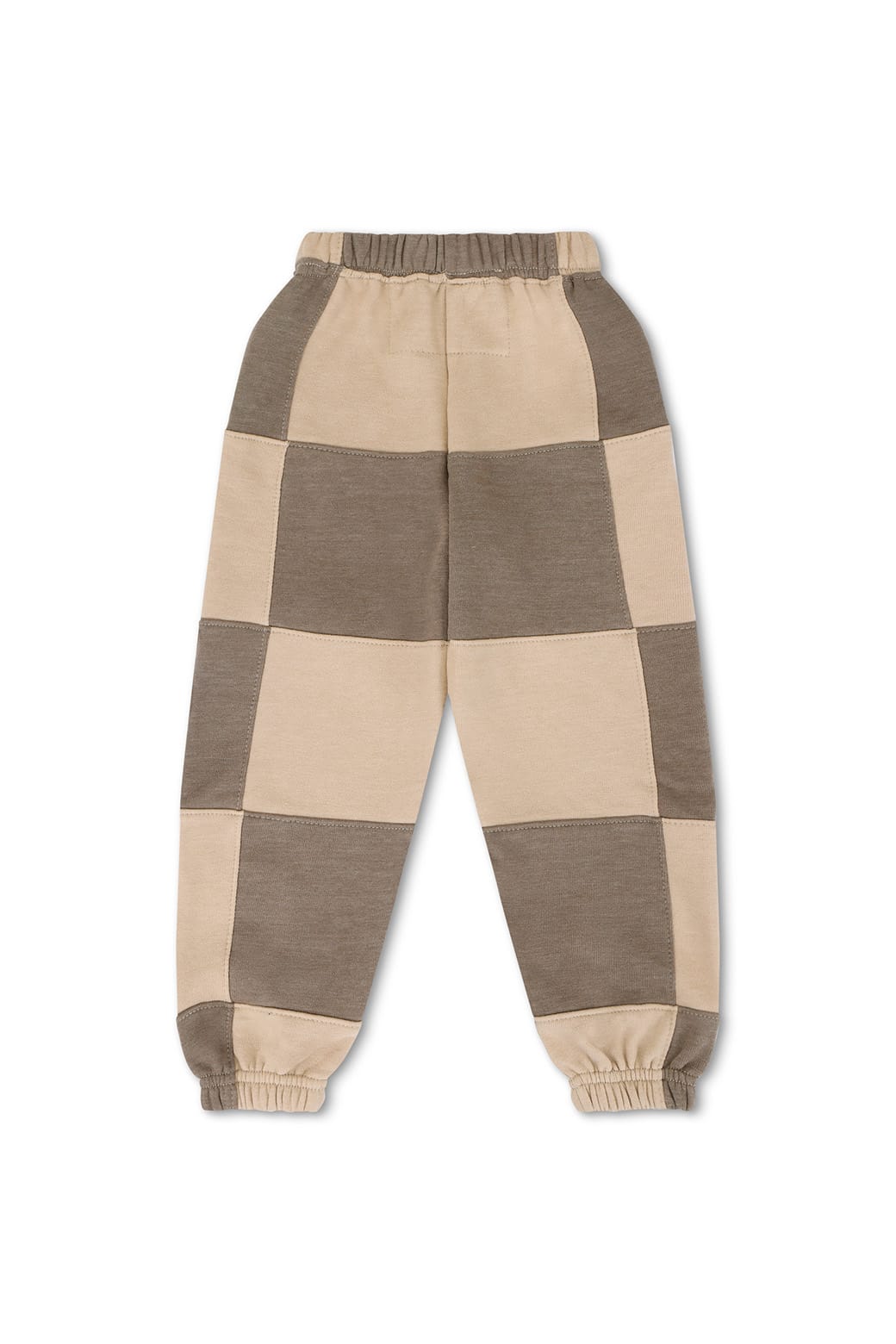 Classic KIDS CHECK QUILTED SWEATPANTS - SAND TAUPE
